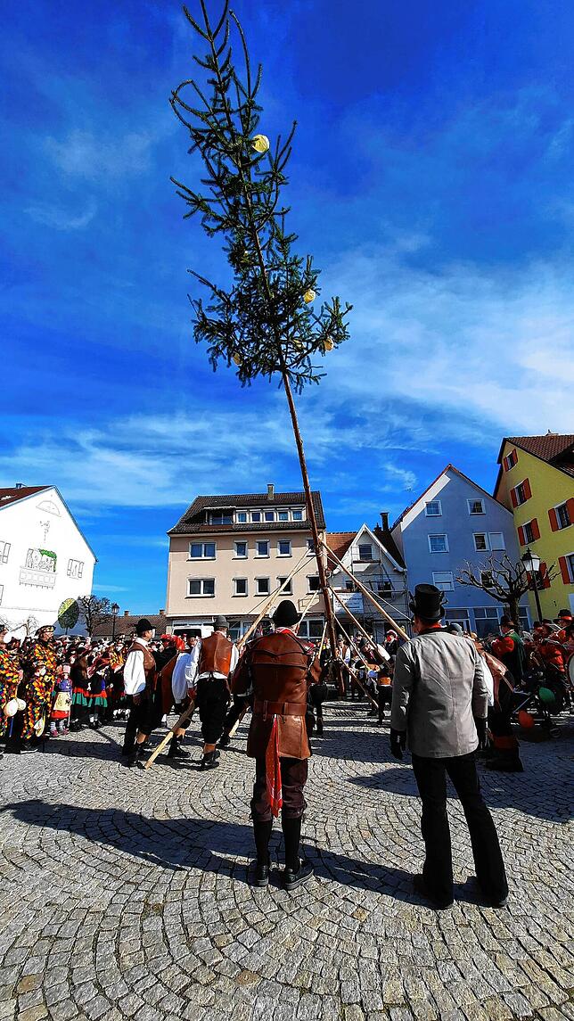 Bild 22: Bilder vom Kindernarrenbaum-Setzen auf dem Gustav-Hammer-Platz in Stockach