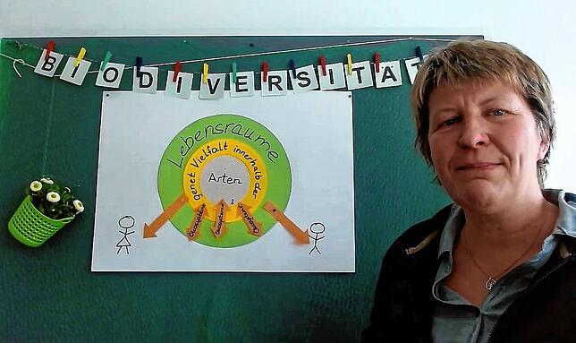 Kerstin Bullack, Dozentin des zweiten und dritten Moduls des Workshops &bdquo;Biodiversität kommunizieren&ldquo;, im Screenshot.