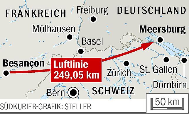 Bild 1: Der Rote Ibis am See stammt aus einem französischen Zoo