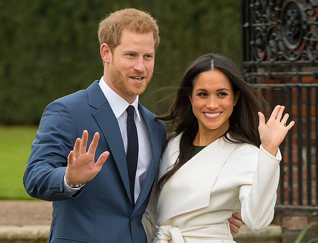 Prinz Harry und Meghan Markle Der britische Prinz Harry und seine Verlobte Meghan Markle nach Bekanntgabe ihrer Verlobung.