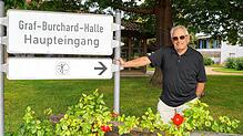 Albert Mayer hat als Heimatautor viele Fakten über die Festhalle gesammelt. Er bezeichnet sie als &bdquo;Markstein im kulturellen ...