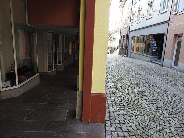 Neu geschaffen wurden die Arkaden entlang der Hauptstraße.