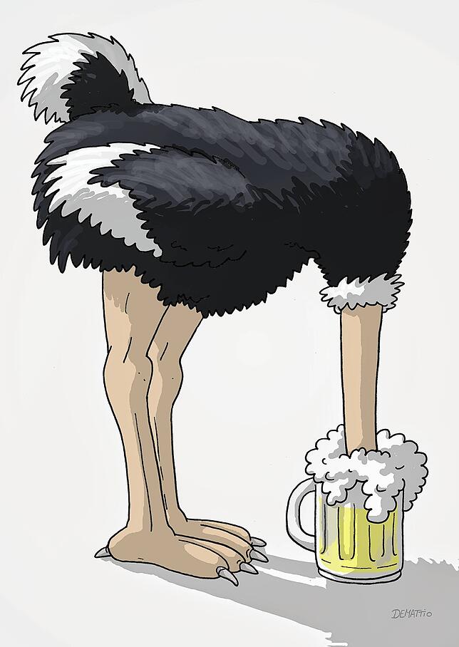 Bild 3: Der Bohlinger Karikaturist Rainer Demattio zieht alles Mögliche durch den Kakao.