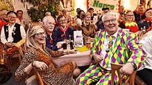 Wenn die Stadtstreich(l)er Musik machen, dann wird es spaßig. So wie hier beim &bdquo;Gaudimusik-Obed&ldquo; 2020 im Café Reiter.