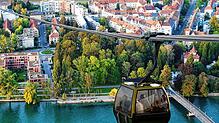 Bei Konstanz (Bild) wurde eine Gondellösung verworfen. Fricktaler Großräte und -rätinnen fordern, dass solch eine Hochseilbahn für das ...