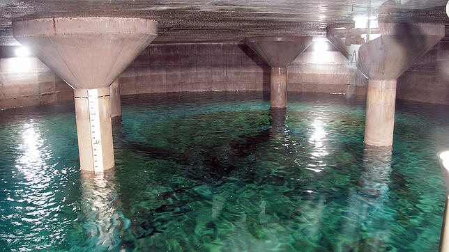 Jeder der zwei Reinwasserkammern fasst 1400 Kubikmeter Trinkwasser.