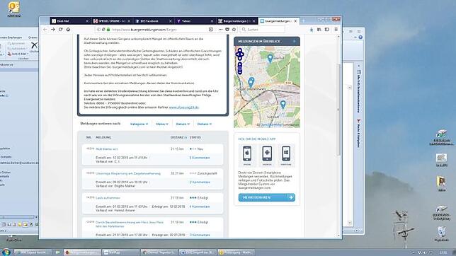 So sieht die Homepage aus.