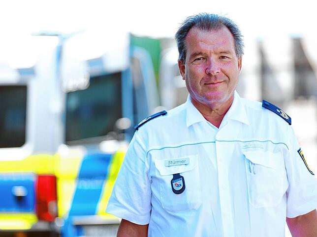 Polizeipräsident Uwe Stürmer. &bdquo;Es ist gut, Kollegen aus Vorarlberg dabei zu haben. Manche Kontrollierten aus Österreich behaupten ...