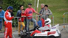 Tolle Atmosphäre und Rennspaß herrschen bei der Premiere der Badenova Hochschwarzwald E-Cart Trophy in Schluchsee. Bild: Angele Kerdraon