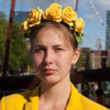 Die 30-Jährige Olga Obernikhina lebt in Charkiw und flüchtete aufs Land zu ihrer Oma.
