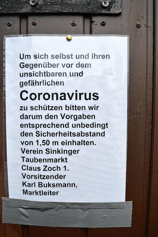 An allen Ständen ist zusätzlich dieses Plakat angebracht.