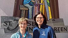 Christina Frank (von links) und Sabrina Scheuble freuen sich auf viele Anmeldungen von Kindern. Foto: Musikverein Ewattingen