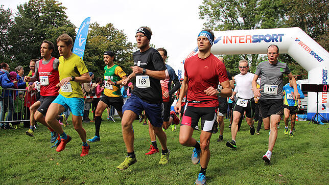 Knapp 150 Läufer haben sich beim Hauptlauf am Sonntag auf die rund 8,3 Kilometer lange Strecke über den Gehrenberg gemacht.