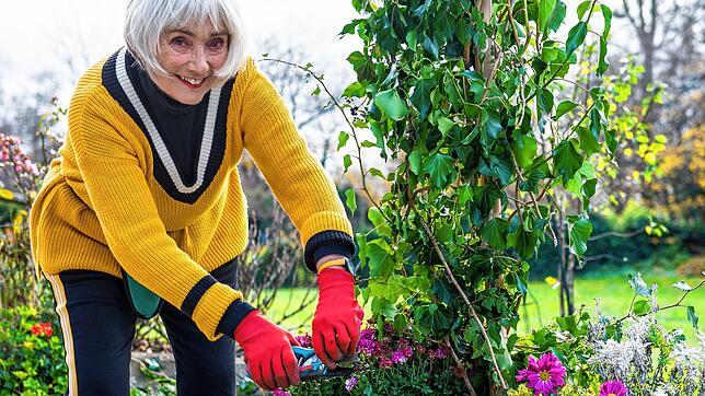 Dorothea Neukirchen ist froh, dass sie im Garten arbeiten kann.