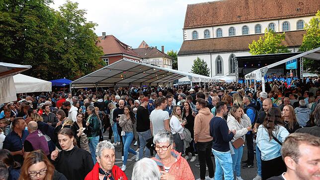 Bild : Trübes Wetter, aber großartige Stimmung &ndash; So startet das Weinfest