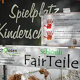 Der Fairteiler der Stadtoasen ist direkt beim Spielplatz Kinderschlössli im Schlosspark.