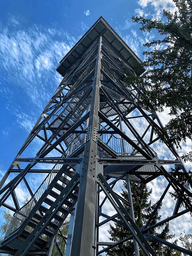 Anstrengende 25 Meter sind es bis oben.