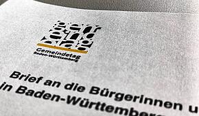 In einem Brandbrief wendet sich der Gemeindetag Baden-Württemberg an die Bürgerinnen und Bürger des Landes. Hier zu sehen: der Briefkopf ...