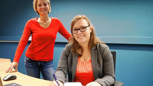Maria Grundler und Fabienne Gehrig von der Handwerlskammer Konstanz.