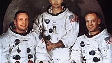 Die Besatzung von Apollo 11. Von links: Neil Armstrong, Michael Collins und Edwin &bdquo;Buzz&ldquo; Aldrin.