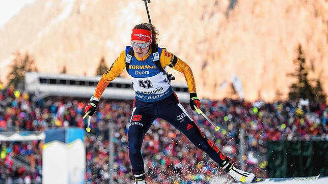 Läuferisch war Janina Hettich vom SC Schönwald schon immer stark. Im Sommer hat sie sich auch im Schießen enorm verbessert. Bild: dpa