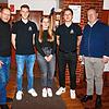 Wiedergewählte und neue Vorstandsmitglieder der Stadtmusik Tiengen (von links): der Vorsitzende Thomas Dörflinger, Notenwart Johannes ...