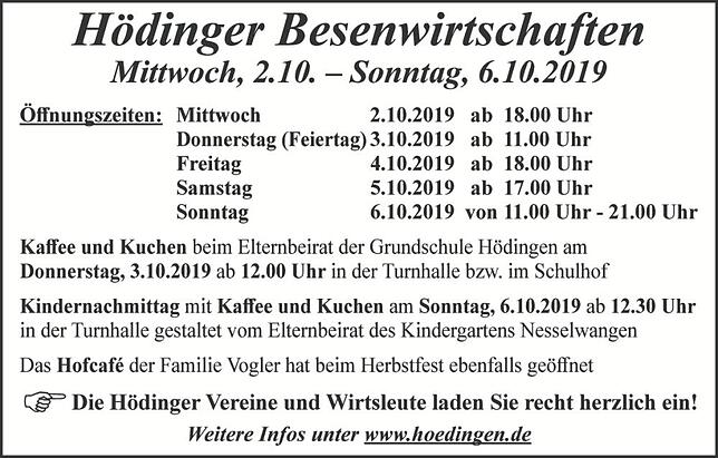 Bild 3: Hödinger Besenwirtschaften: Viele deftige herbstliche Köstlichkeiten
