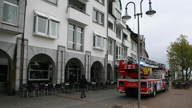Feueralarm an der Seestraße in Friedrichshafen am Dienstagmorgen.