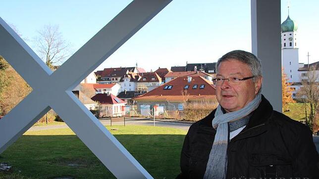 Noch gibt es unter den Trägern für den neuen OP-Trakt eine freie Aussicht auf die Oberstadt in Stockach: Krankenhaus-Geschäftsführer ...