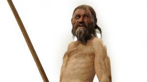 Ötzi, der «Mann aus dem Eis», als Nachbildung