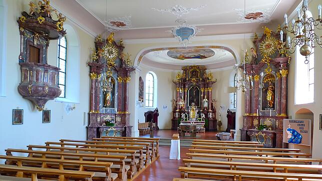 Die Renovation von 2014 brachte der Pfarrkirche von Hänner den Glanz ihrer Erbauung von 1774 zurück.