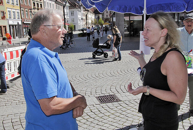 Bild 12: Viel VS-Gegenwind für OB-Kandidatin Fridi Miller beim SÜDKURIER-Stadtgespräch in Villingen