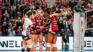 Die Volleyballerinnen des SC Potsdam müssen die Bundesliga-Lizenz zurückgeben. (Archivbild)