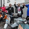 Vespa-Freunde bei der Italienischen Woche in Markdorf (von links): Stephan Utzinger, Christian Kassel, Wiebke Weiler, Sylvia Gleissner ...