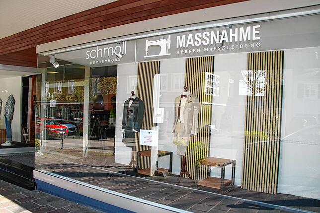 Die große Eröffnung steht an: Massnahme Herren Masskleidung füllt den Leerstand, den Schmoll Herrenmode hinterließ.