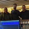 Joachim Schifer (von links) und Frank Baumann sind zwei der drei Vorstände im Verein MPS-Studio unter stützen Nico Fietz, Marcel Kübler ...