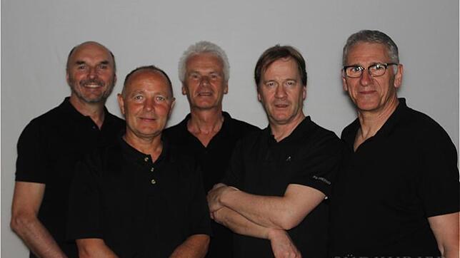 Shake Five, von links: Peter Fischer (Gitarre), Manfred Dufner (Schlagzeug), Dieter Löffler (Bass), Rainer Kempf (Orgel), Siegfried ...