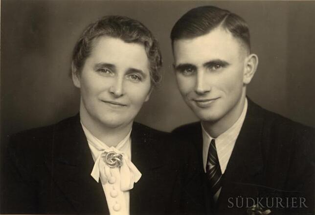 Großmutter Paula Albrecht und Sohn Werner Albrecht. Bild: Privat
