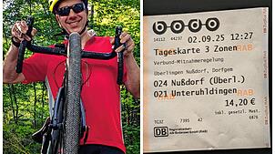 Gunther Lipp war sowohl auf dem Fahrrad als auch mit Bus und Bahn am Bodensee unterwegs. Weil jedoch sowohl die Echt Bodensee Card als ...
