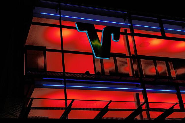 Night of Light am Montag Abend an der Volksbank am Riettor.
