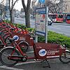 Am Zähringerplatz können bereits jetzt Lastenräder ausgeliehen werden, allerdings ohne Elektroantrieb. Dahinter ist eine ganze Anzahl ...