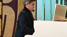 Alexander Reitenbach bei seinem Konzert zum Tag der Deutschen Einheit in Görwihl. Foto: Karin Steinebrunner