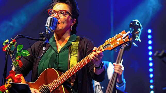 Bild : Maria & The Rhythm Boosters beim Schwenninger Kürbisfest am Samstagabend