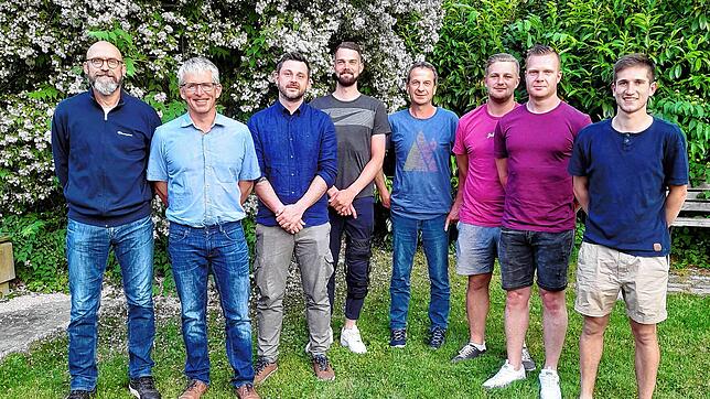 Der Vorstand des SV Ühlingen steht bereit für ein besonderes neues Vereinsjahr (von links): Uwe Gantert, Dirk Schäuble, Timo Schäuble, ...