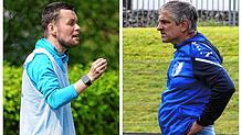 Simon Weltin (links) hat mit der SG Reichenau eine schwere Aufgabe vor sich: Der Tabellenzweite SV Orsingen-Nenzingen (rechts Trainer ...