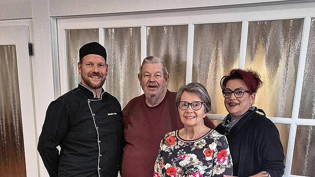 Die Familie Färber lädt zum Tag der offenen Tür ein. Von links: Christopher Färber, Joachim Färber, Anna-Maria Färber und Melanie ...