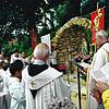 Zahlreiche Menschen haben sich vor 20 Jahren vor der Mariengrotte in Büßlingen versammelt. Sie wurde damals von den beiden Pfarrern ...