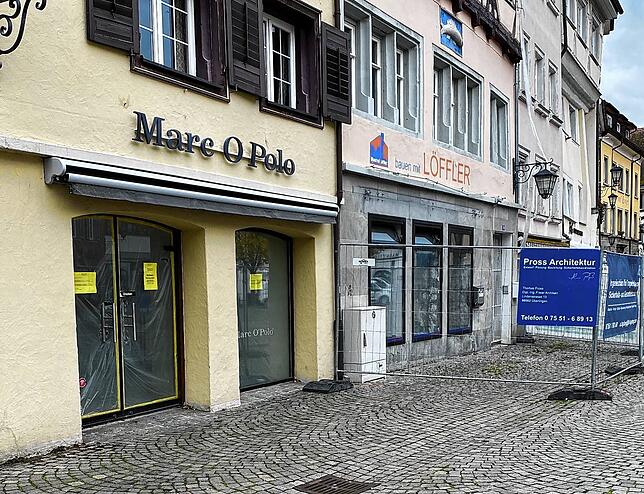 Auch die ehemalige Marc-O&lsquo;Polo-Filiale an der Hofstatt steht mittlerweile leer.