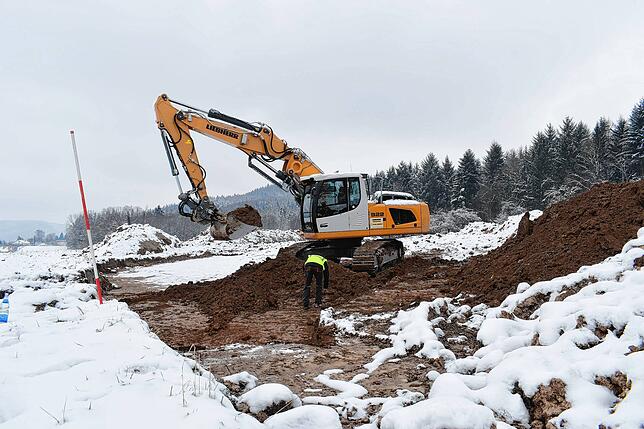 Archäologische Ausgrabungen finden bei fast jedem Wetter statt – außer bei Bodenfrost.