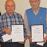 Für 50-jährige Mitgliedschaft bei der Föfa wurden Eugen Dold (links) und Gerd Rapka geehrt.